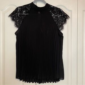 Banana Republic pleat and lace blouse. NWOT